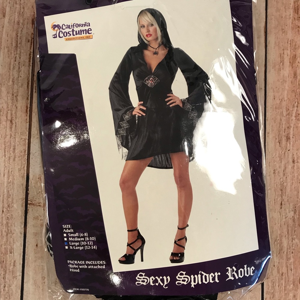 Sexy Spider Robe Halloween Costume. Size L.